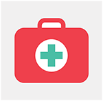 Medical briefcase symbol