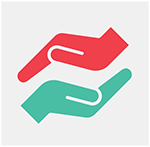 Caring hands symbol